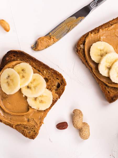 High in carbs and protein, peanut butter on toast is a great post-run snack