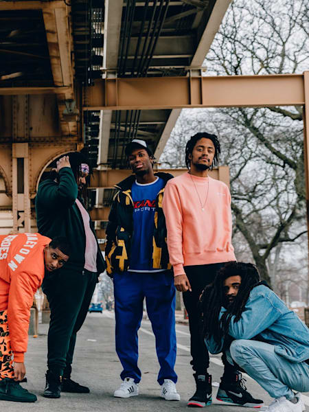A photo of Chicago hip-hop group the Pivot Gang.