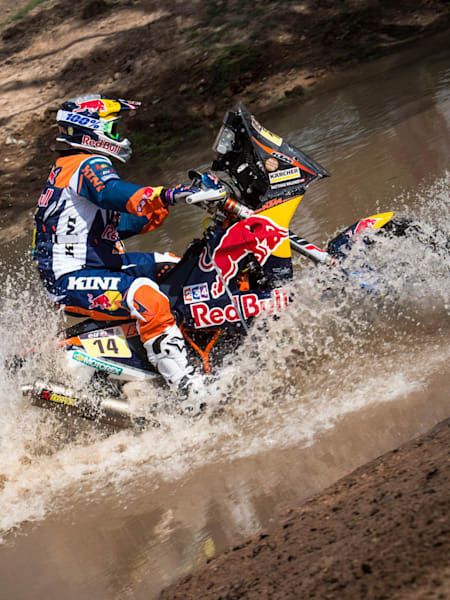 Le motard Matthias Walkner en action sur le prologue du Dakar 2016.