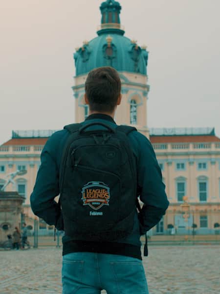 A photo of pro sports player Fabian 'Febiven' Diepstraten in his home city of Berlin, Germany.