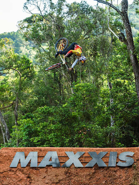 David Godziek is seen during practice at Crankworx Cairns on May 25, 2025.