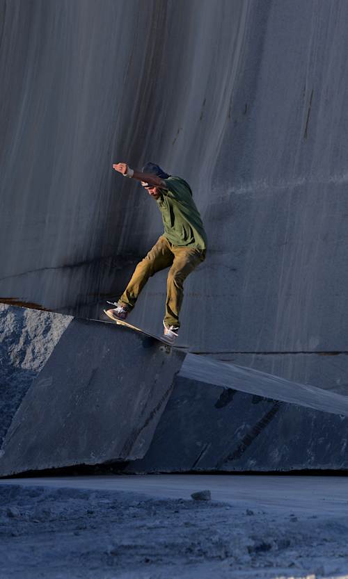 Torey Pudwill doing Lipslide in Larvik, Norway on July 17, 2019.