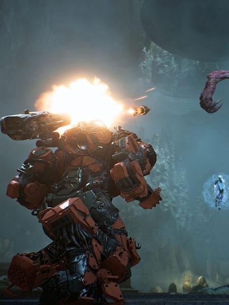 A promotional screenshot from BioWare's Anthem.