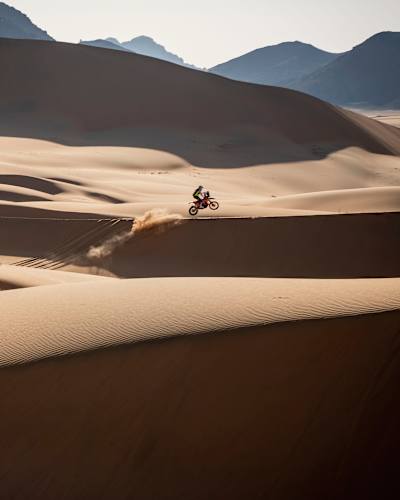 Matthias Walkner races during stage 11 of Rally Dakar 2022 around Bisha