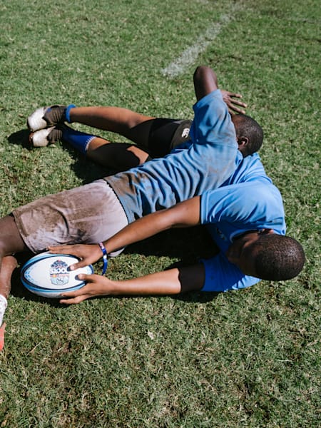 Un match de rugby du Red Bull Roots 2022 à Durban, en Afrique du Sud.