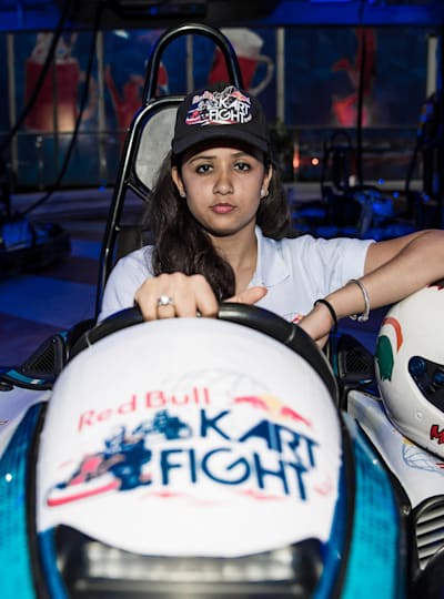 Mira Erda at the launch of Red Bull Kart Fight
