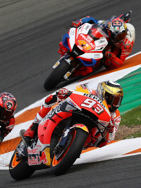 Marc Márquez, líder en Valencia.