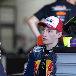 Lucas Brown in the garage of Rookies Cup 2025