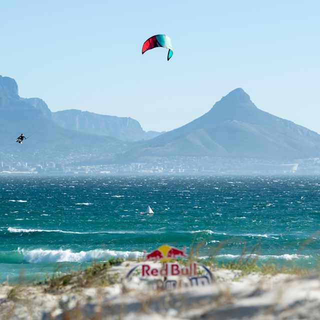 Kevin Langeree performs during Red Bull King of the Air, Kite Beach, Cape Town, South Africa on February 6, 2019.