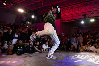 King Davinci from Nigeria at the Red Bull Dance Your Style Prefinal 2, prior to the World Final, at TMF Studios in Johannesburg, South Africa on December 8, 2022