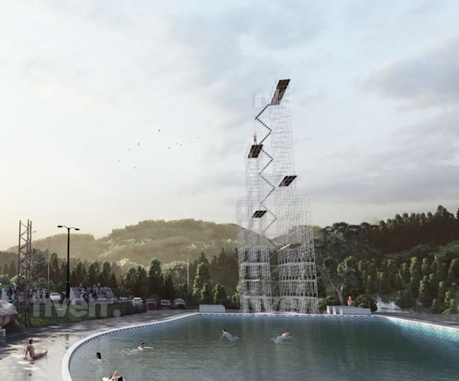 Red Bull Cliff Diving USA's first high diving platform