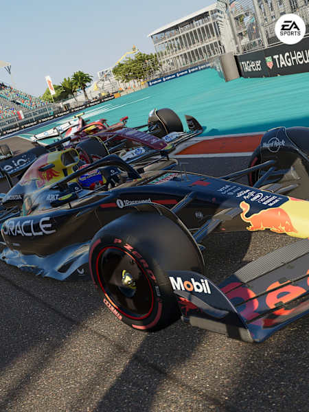 Screenshot aus F1 25 zeigt Max Verstappen beim Grand Prix von Miami