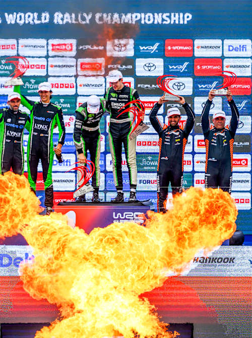 Tymek Abramowski celebrated his maiden WRC3 victory