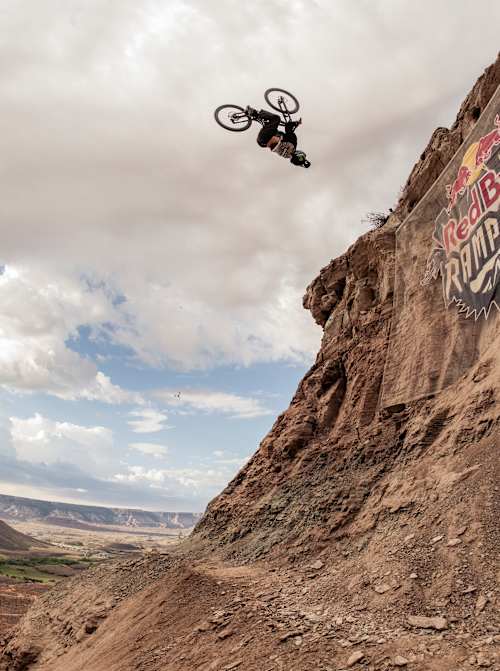 Paul Couderc na Red Bull Rampage vo Virgin v americkom štáte Utah 10. októbra 2026.