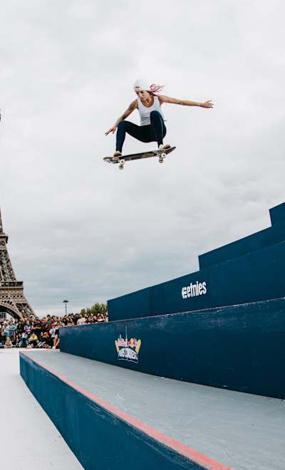 Leticia Bufoni competes at Red Bull Paris Conquest at the Trocadero in Paris, France on August 18th, 2021.