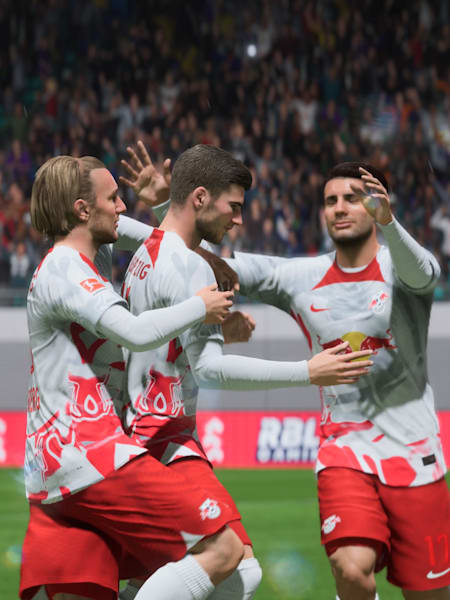 Spieler von RB Leipzig jubeln in FIFA 23.