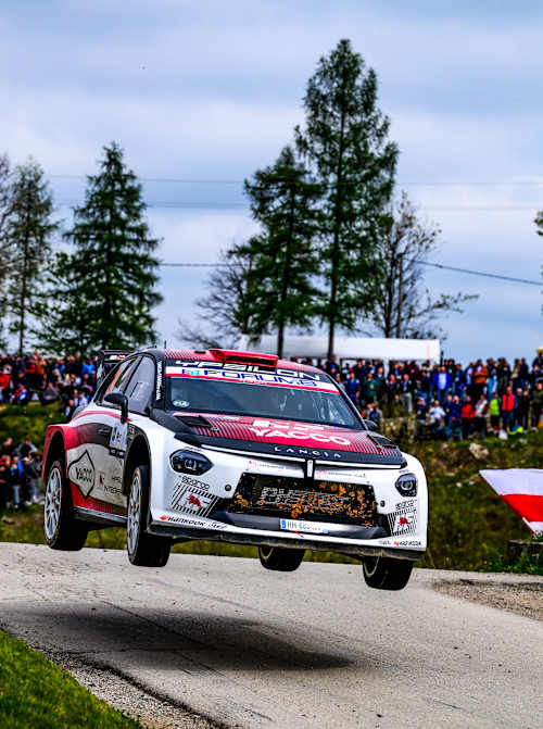 Yohan Rossel built a commanding lead in WRC on Saturday in Croatia