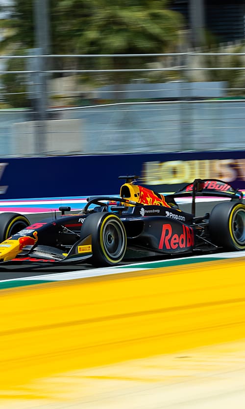 Oliver Goethe racing F2 in Jeddah 2025