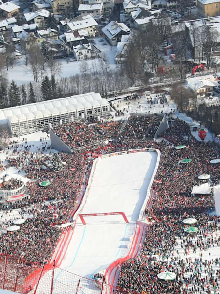 L'aire d'arrivée de Kitzbühel L'aire d'arrivée de Kitzbühel