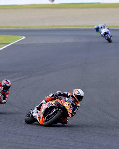 Pedro Acosta competes during Stop 17 of the MotoGP World Championship in Motegi, Japan on September 28, 2025