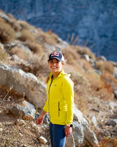 Besides climbing, DiGiulian connects with nature through running. 