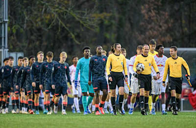 RB Leipzig O17 tegen FC Utrecht O17 in een oefenwedstrijd
