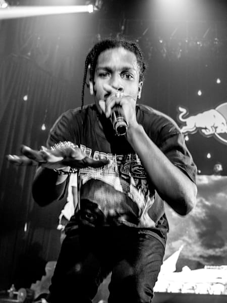 A$AP Rocky grabs the mic during A$AP Mob's Red Bull Sound Select: 30 Days In LA set.