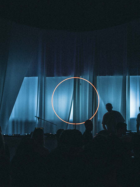 A scene from PRAY TELL re entry techno party in Brisbane.