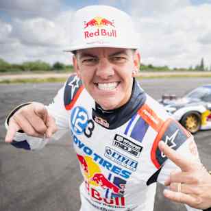 Mad Mike Whiddett poses for a portrait at Millbrook Proving Ground, UK on July 6 2023