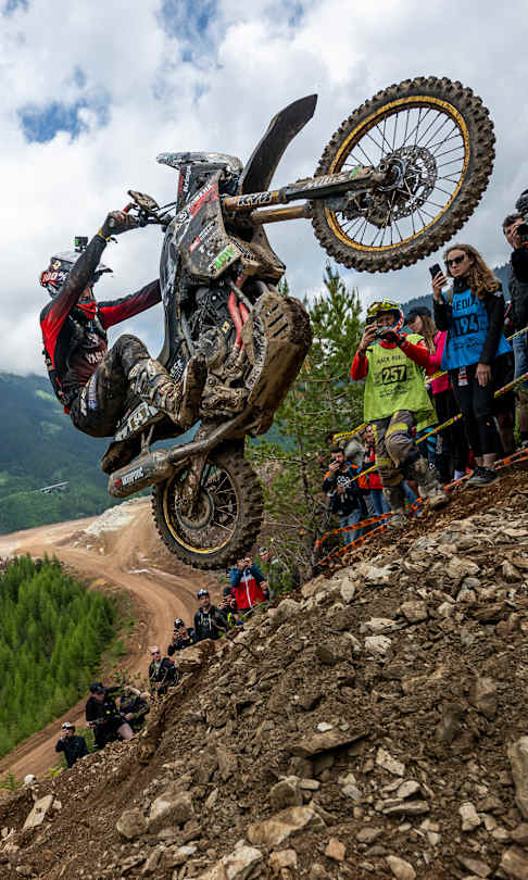 Pol Tarres seen during the Red Bull Erzbergrodeo at the Erzberg in Eisenerz, Austria on June 11, 2023.
