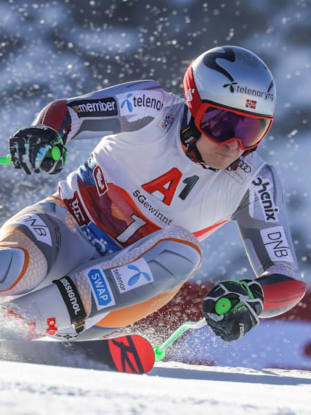 Henrik Kristoffersen races the Giant Slalom during FIS Alpine Ski World Cup 2019 - 2020 in Sölden, Austria on October 27, 2019.