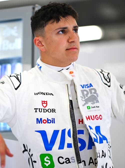 Isack Hadjar of France and Visa Cash App Racing Bulls looks on in the garage during previews ahead of the F1 Grand Prix of Great Britain at Silverstone Circuit on July 03, 2025.