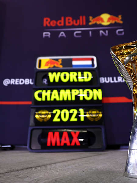 Max Verstappen of Red Bull Racing Honda at the Abu Dhabi Grand Prix on December 12, 2021.