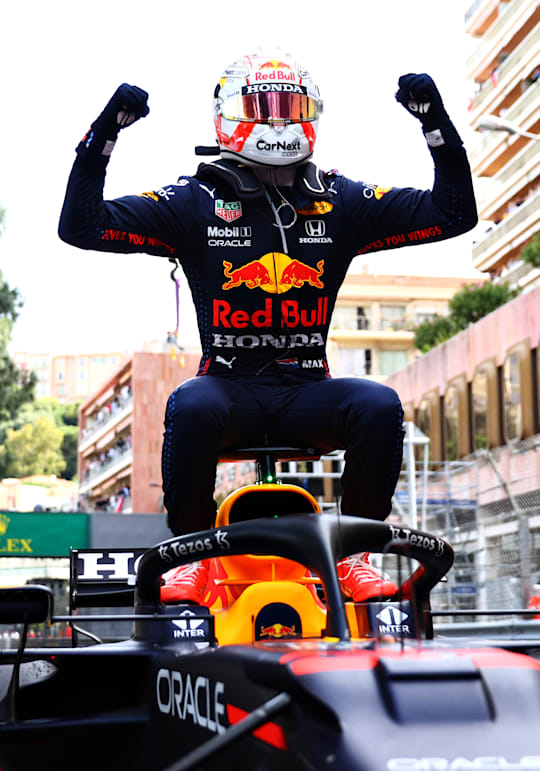 celebrating max verstappen s monaco victory