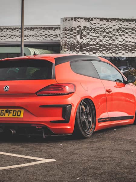 The Scirocco in all its orangey glory