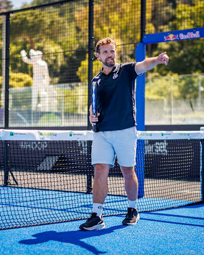 Commentator Sandy Farquharson seen during the Premier Padel Tour, Italy Major, in Rome. 