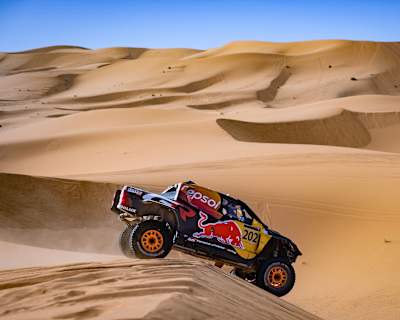 Lucas Moraes y Armand Monleon en la SS3 del Rally de Marruecos, en Fez.