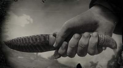 Le couteau en os est l'une des armes rares du jeu vidéo Red Dead Redemption 2 de Rockstar Games.