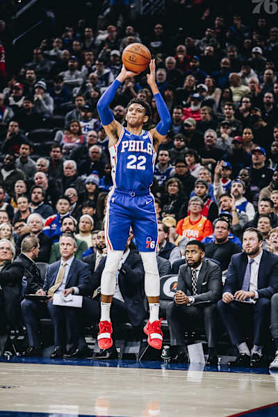 Matisse Thybulle in action for the Philadelphia 76ers.