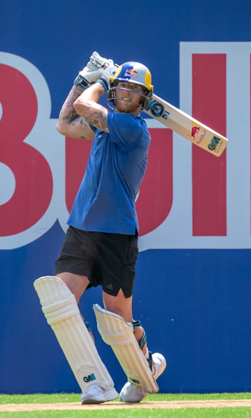 Ben Stokes performs during the Cricket Challenges in Mumbai, India on April 25, 2025.