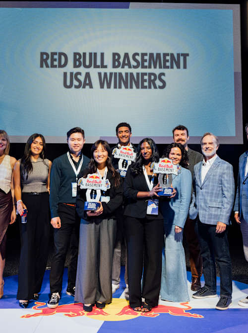 Red Bull Basement USA Winners & judges at Red Bull Basement National Finals