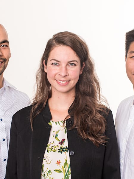 Un retrato de los breakers Jenso, Sophiela y Chau-Lin.