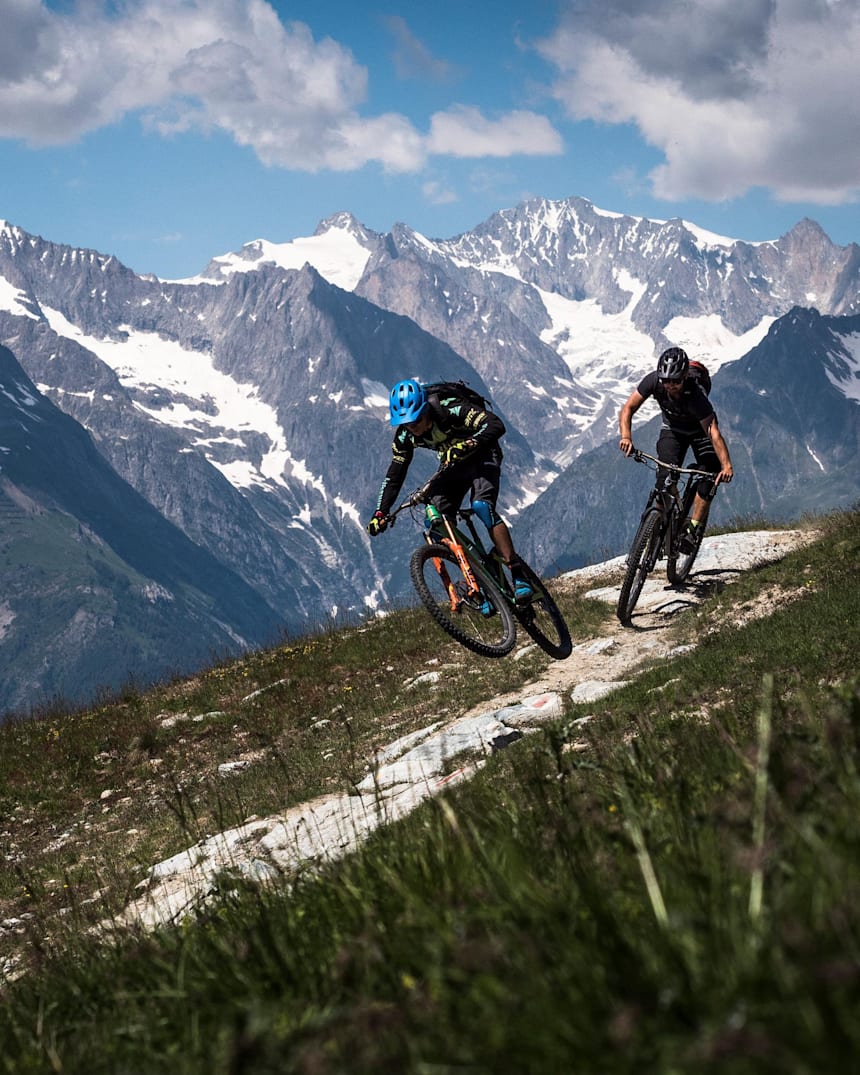 mountain biking in the alps