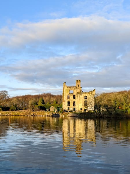 Menlo Castle from across the water in Galway, Ireland
