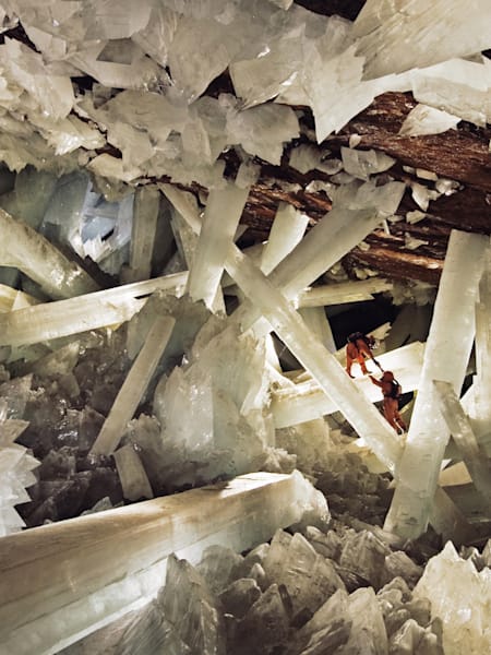 Naica Mine, Chihuahua, Mexico is a working mine full of selenite crystals