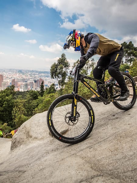 Carson Storch rides at Red Bull Devotos de Monserrate in Bogota, Colombia.