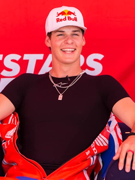 An image of motocross rider Jett Lawrence in Austin, Texas.