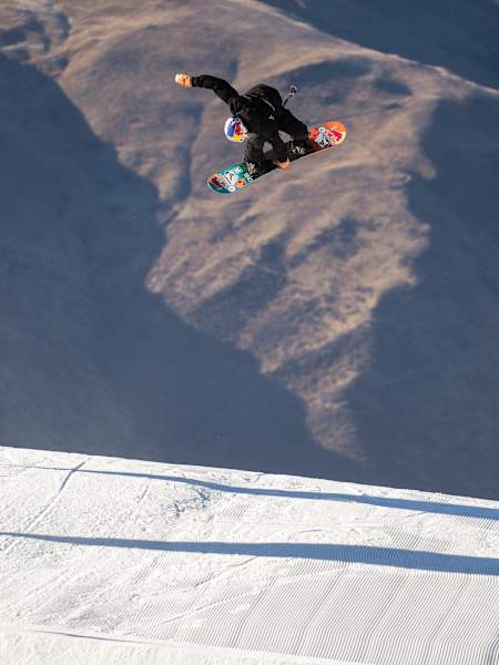 Snowboarder Marcus Kleveland competes in New Zealand.