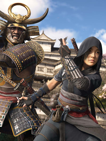 Screenshot from Assassin's Creed Shadows shows Samurai Yasuke and Shinobi Naoe.