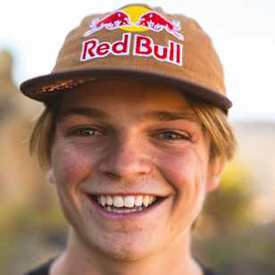 Asa Vermette recieves helmet at Red Bull Rampage in Virgin, Utah, USA on October 10, 2024.